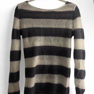 Striped Navh and Cream Sweater